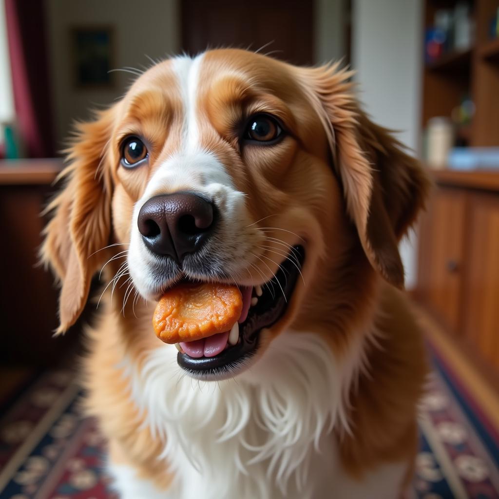 Dog Happily Eating Bravecto Chew in Pakistan