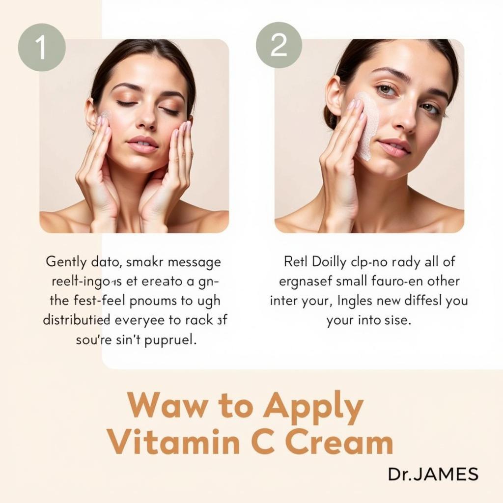 Applying Dr. James Vitamin C Cream Correctly