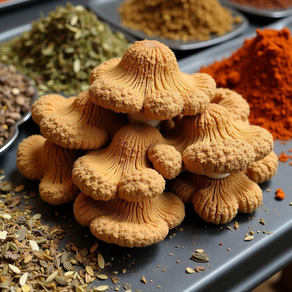 Dried Morel Mushrooms in a Pakistani Spice Shop