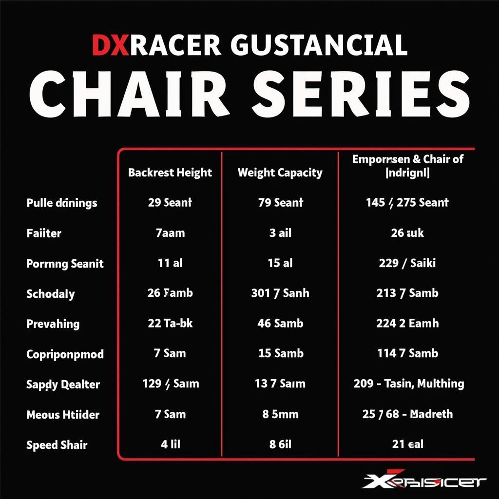 DXRacer Chair Series Comparison