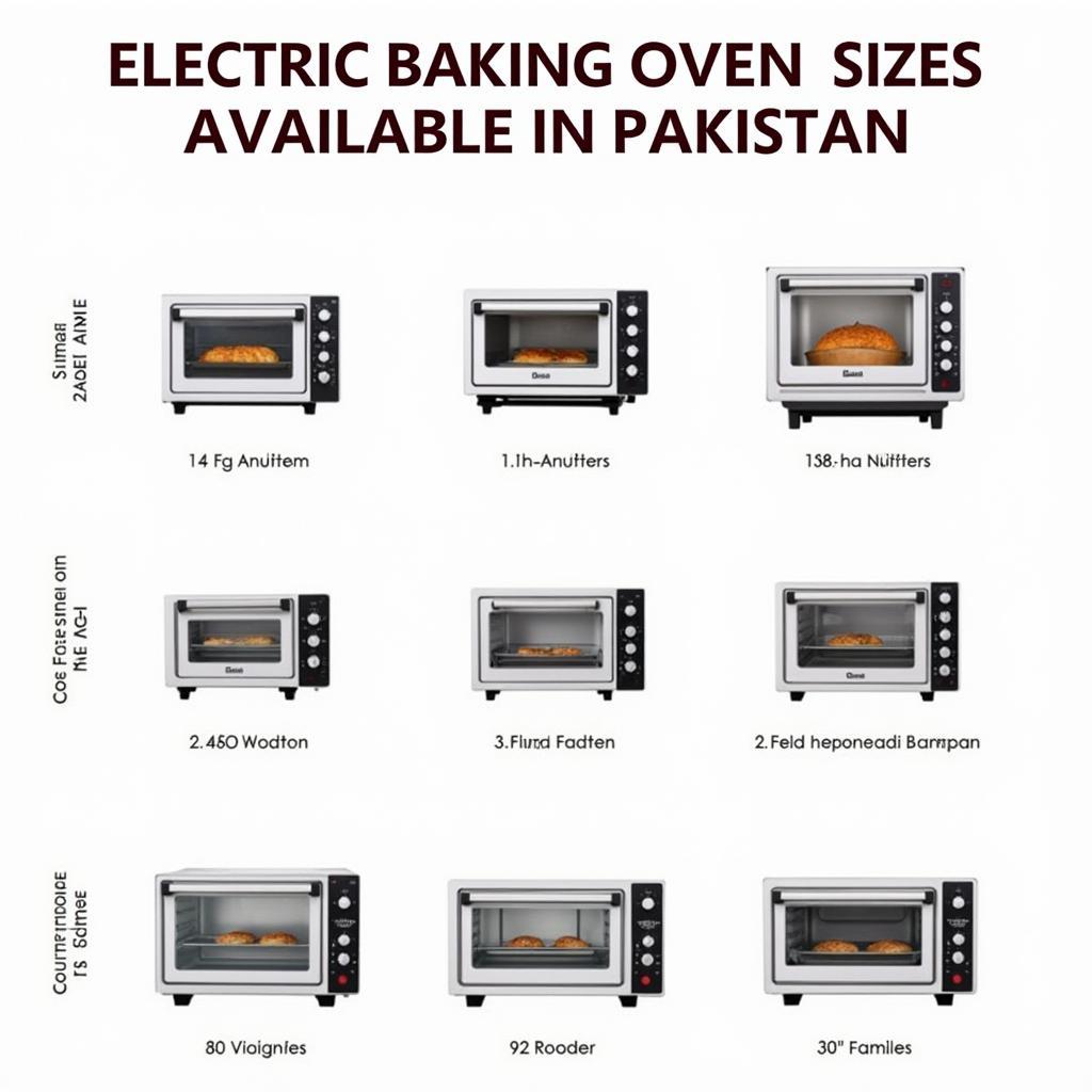 Electric Baking Oven Sizes and Capacities in Pakistan