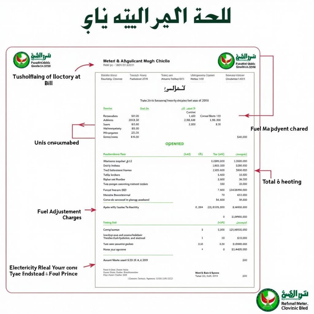 Sample Electricity Bill Pakistan