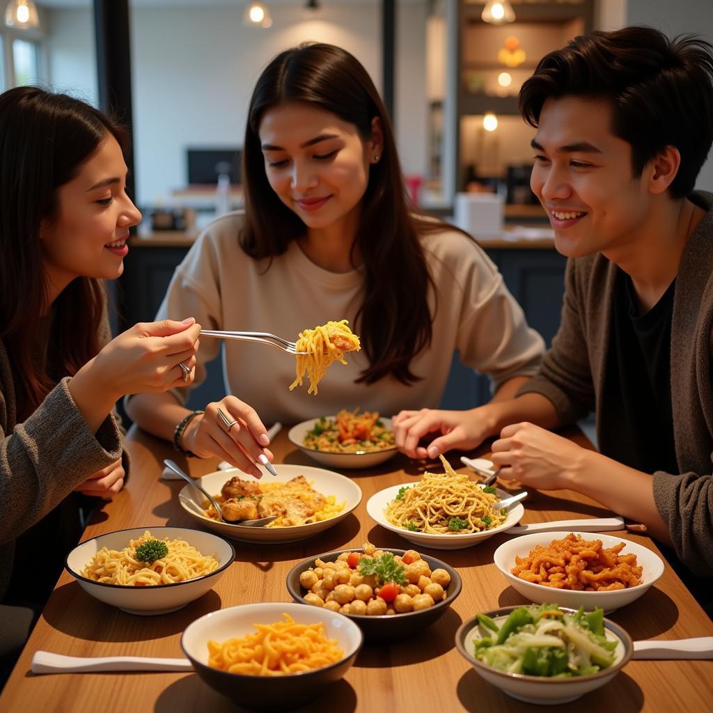 Enjoying Korean Noodles in Pakistan