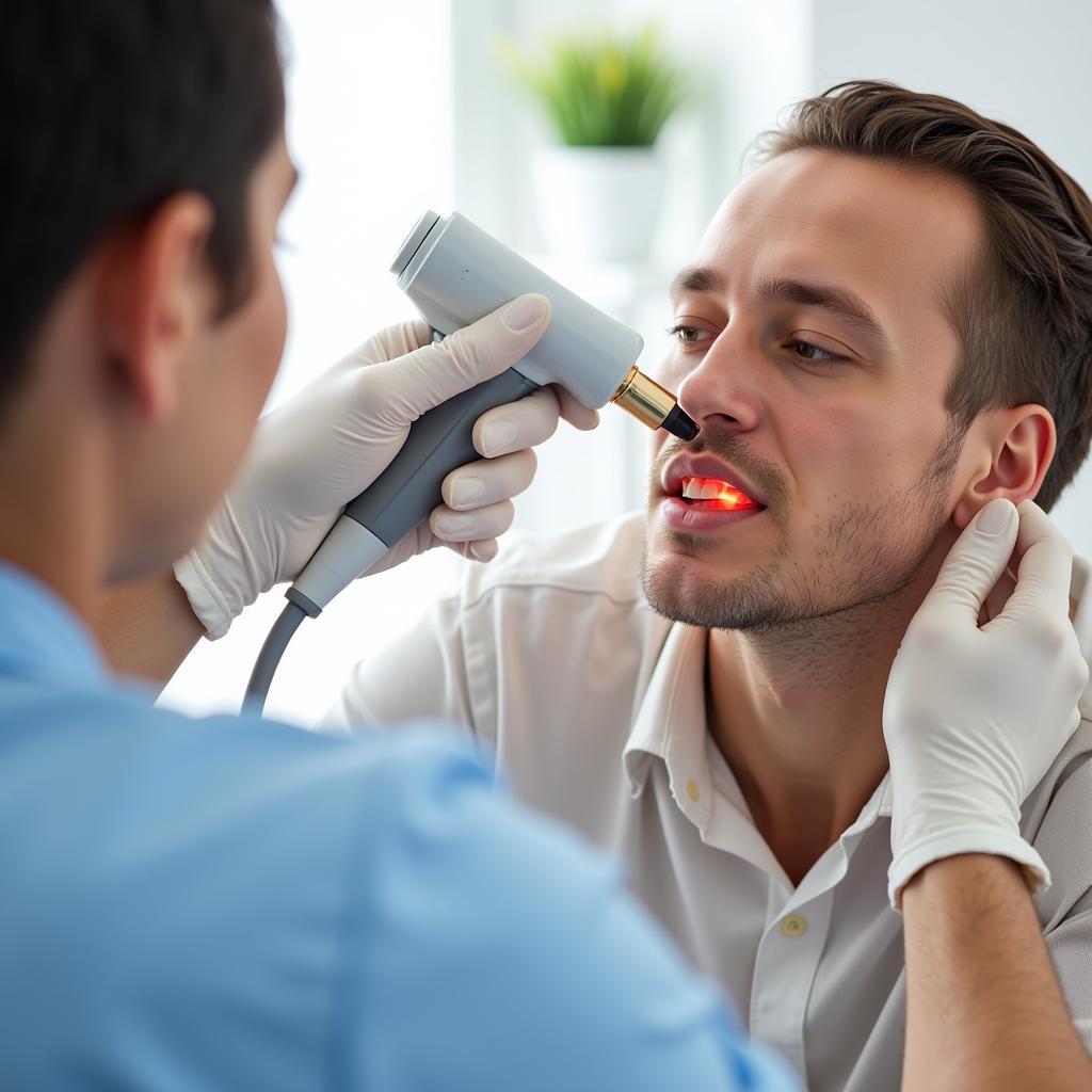 ENT Specialist Performing an Examination