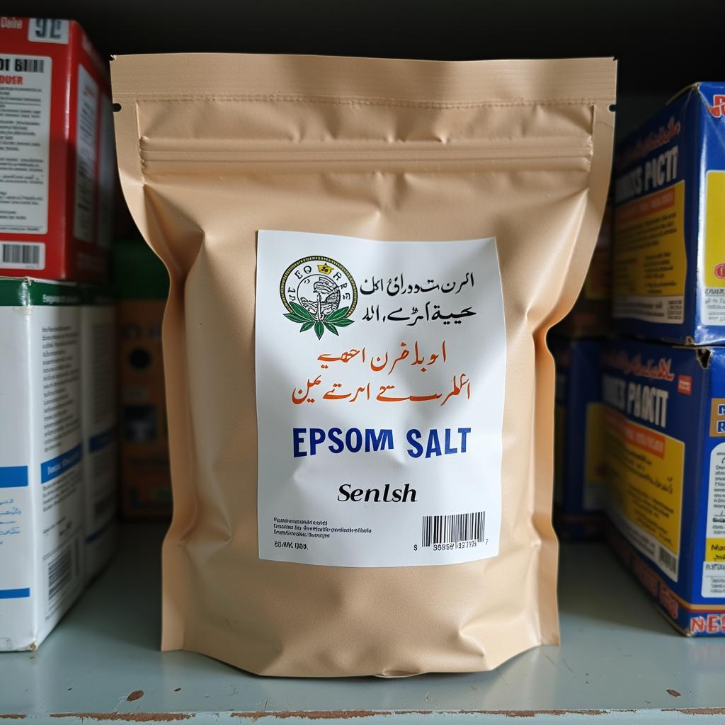 Epsom salt in a Pakistani pharmacy