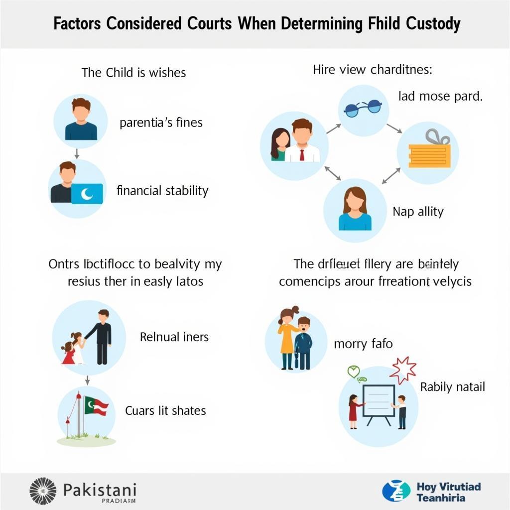 Factors considered in child custody cases in Pakistan