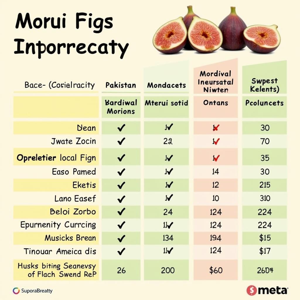 Fig Price Comparison Chart in Pakistan