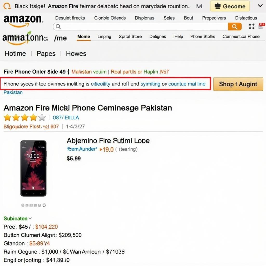 Fire Phone on Online Marketplace