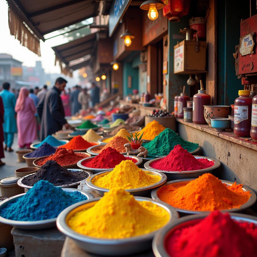 Food color prices in a Pakistani market