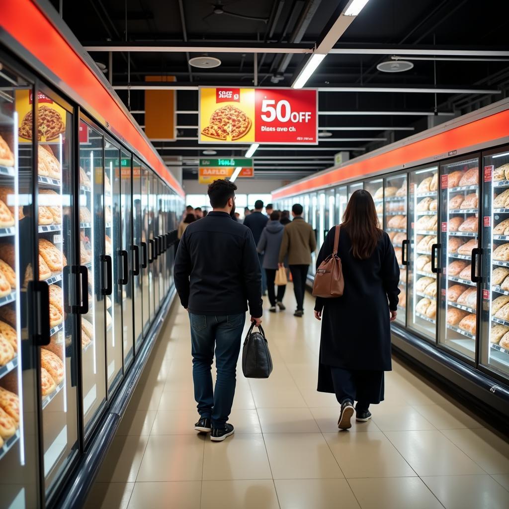 Frozen Pizza Sale in a Pakistani Supermarket