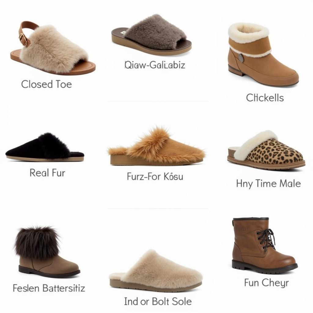 Variety of Fur Slippers Available in Pakistan