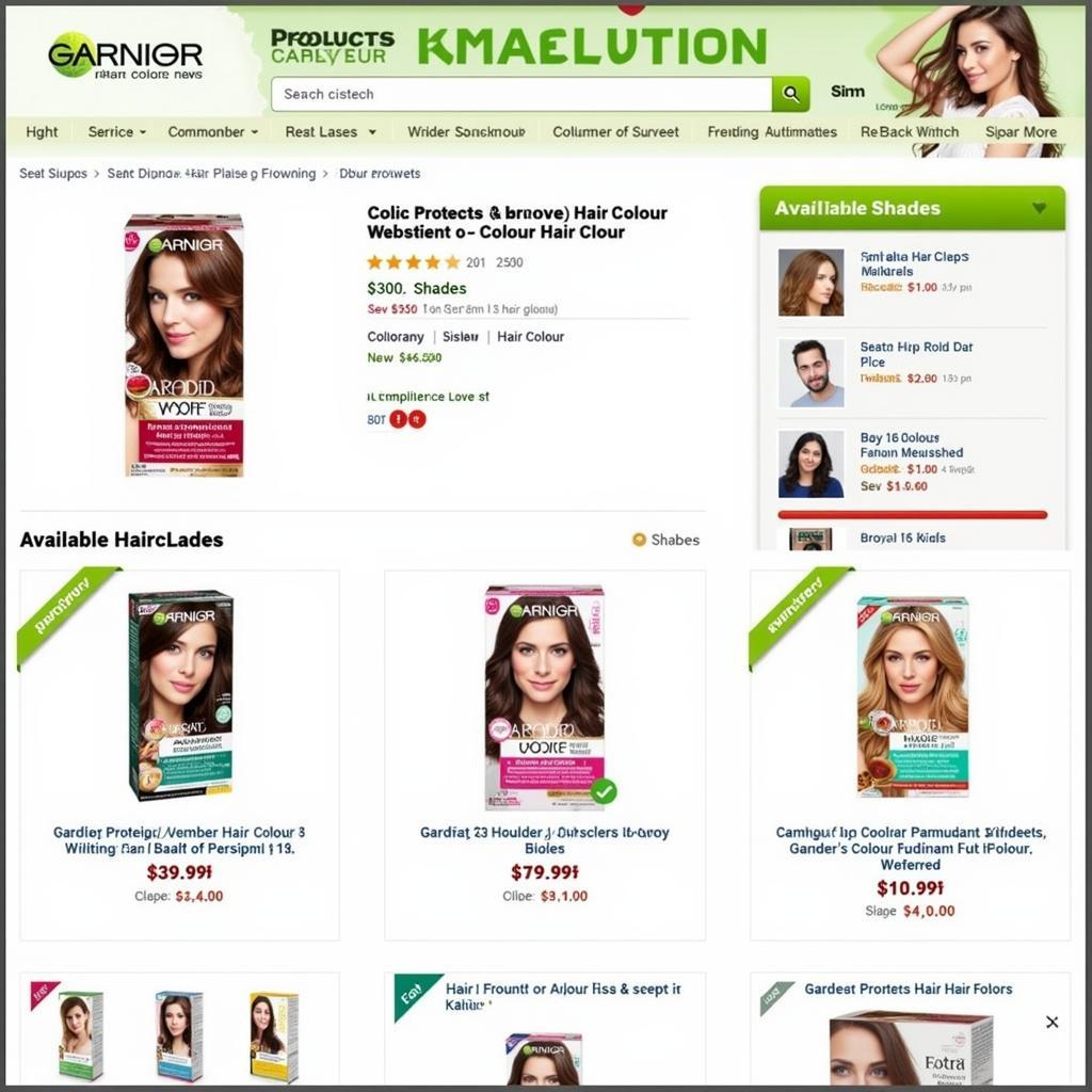 Garnier Hair Colour Products on Online Retailers in Pakistan