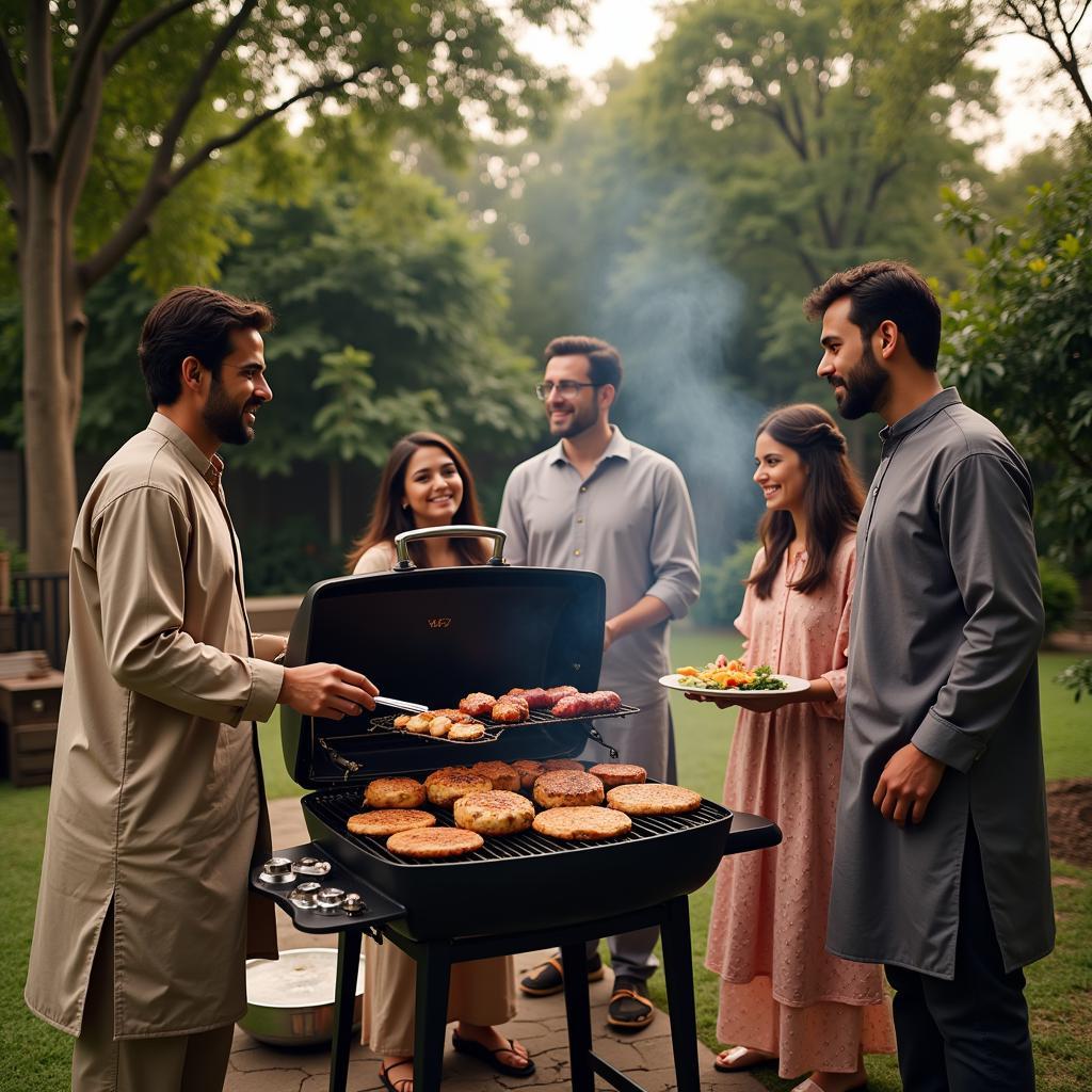 Gas Grill Pakistan Family Gathering