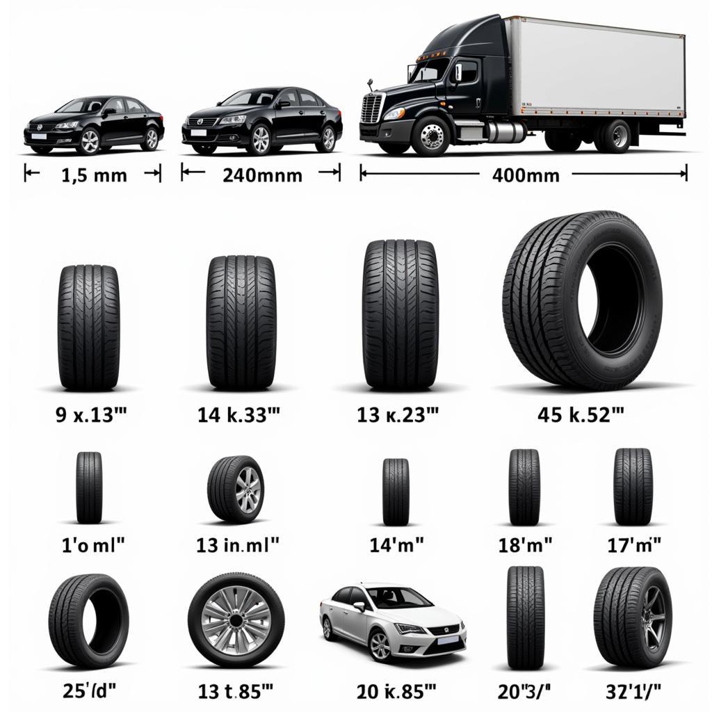 General Tyre Sizes Available in Pakistan