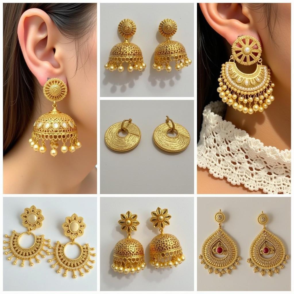 Gold Earring Designs in Pakistan