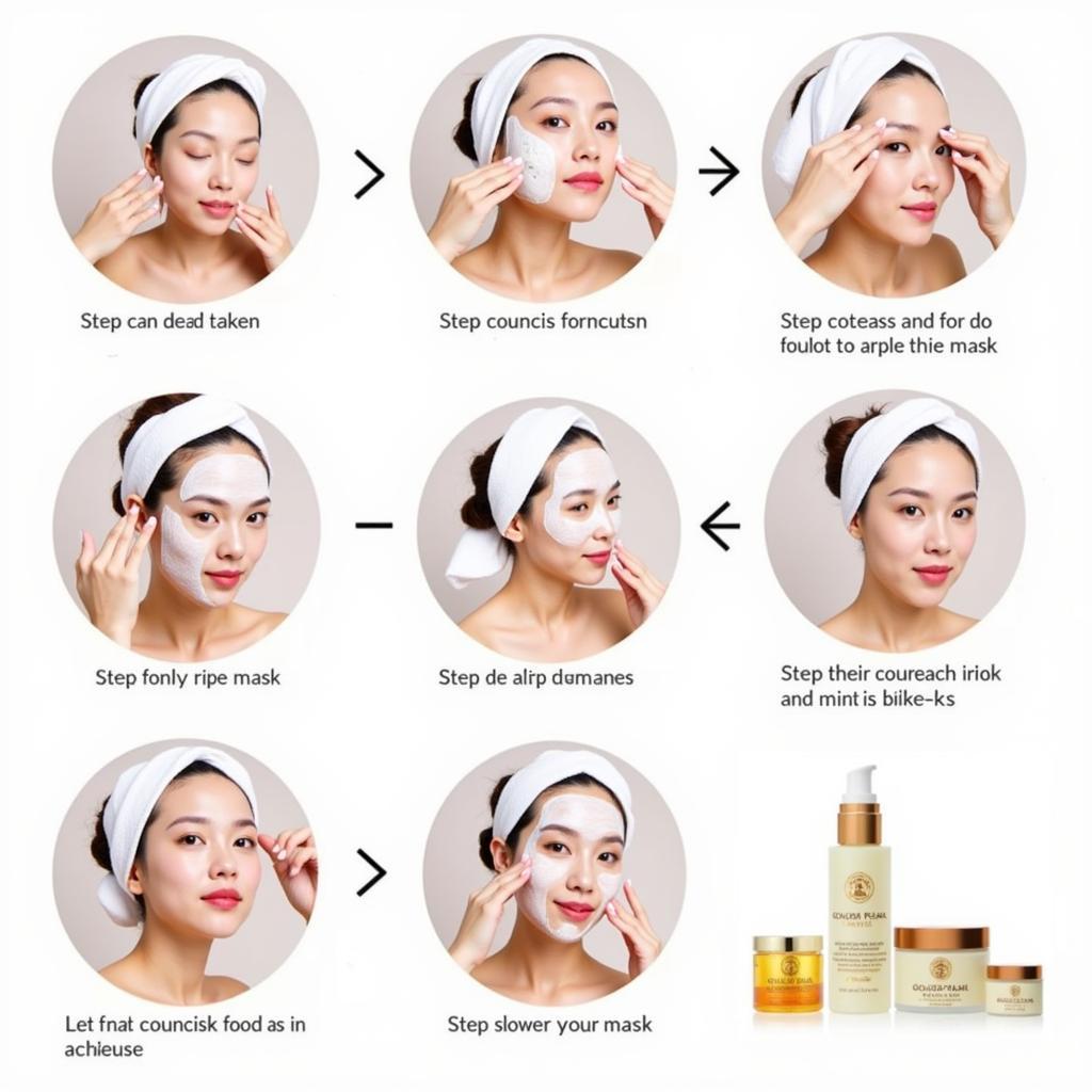 Applying Golden Pearl Facial Kit Steps