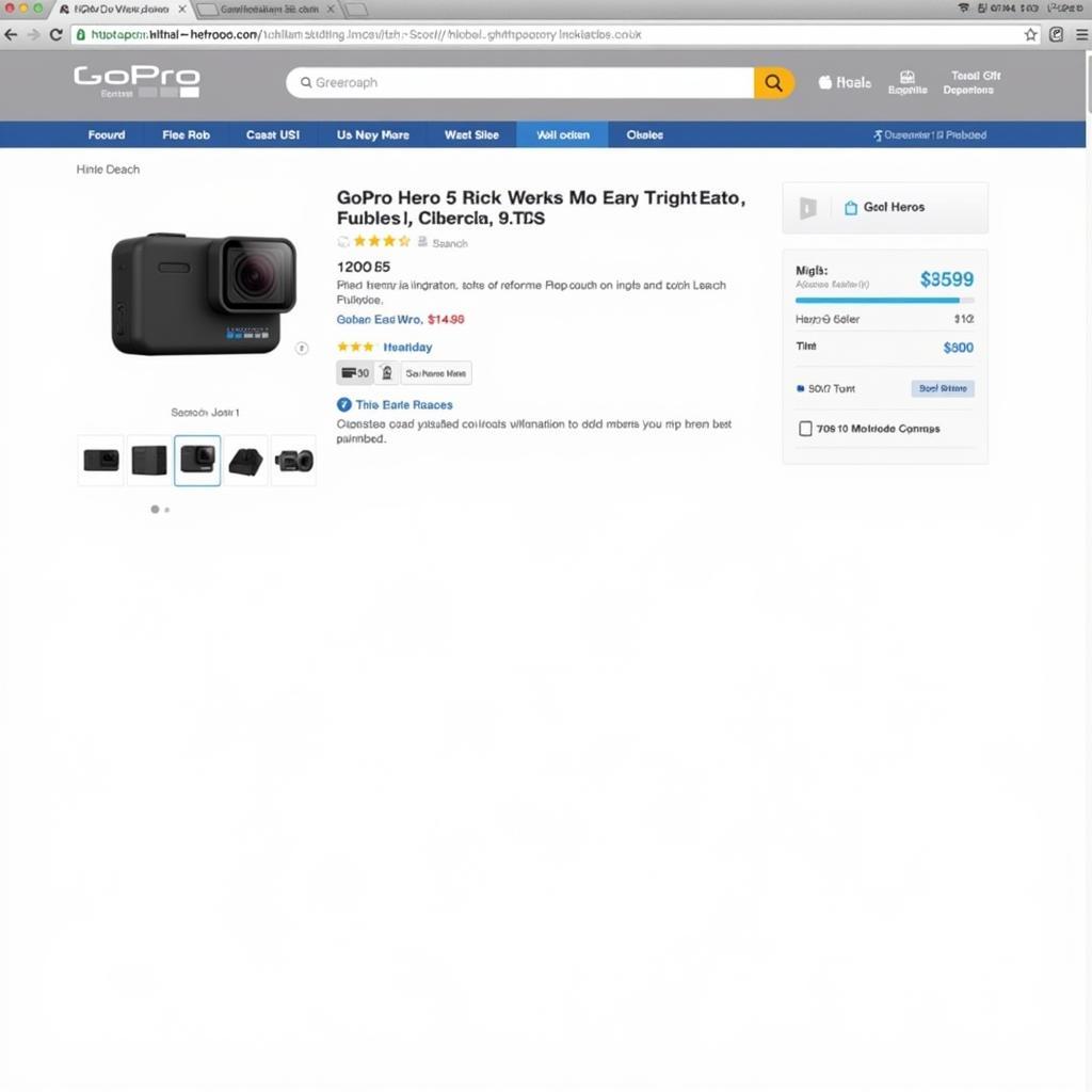 GoPro Hero 5 listed on a Pakistani online marketplace