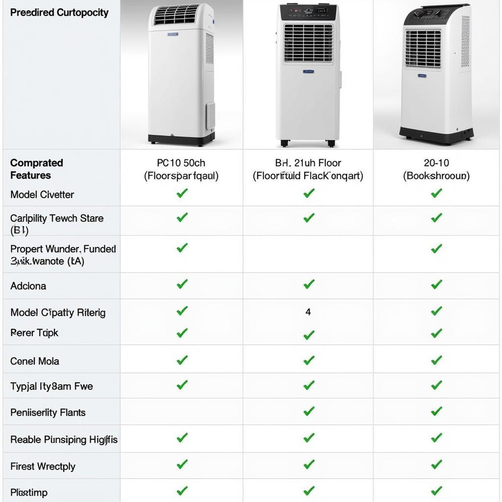 Comparison of Gree Floor Standing AC Features