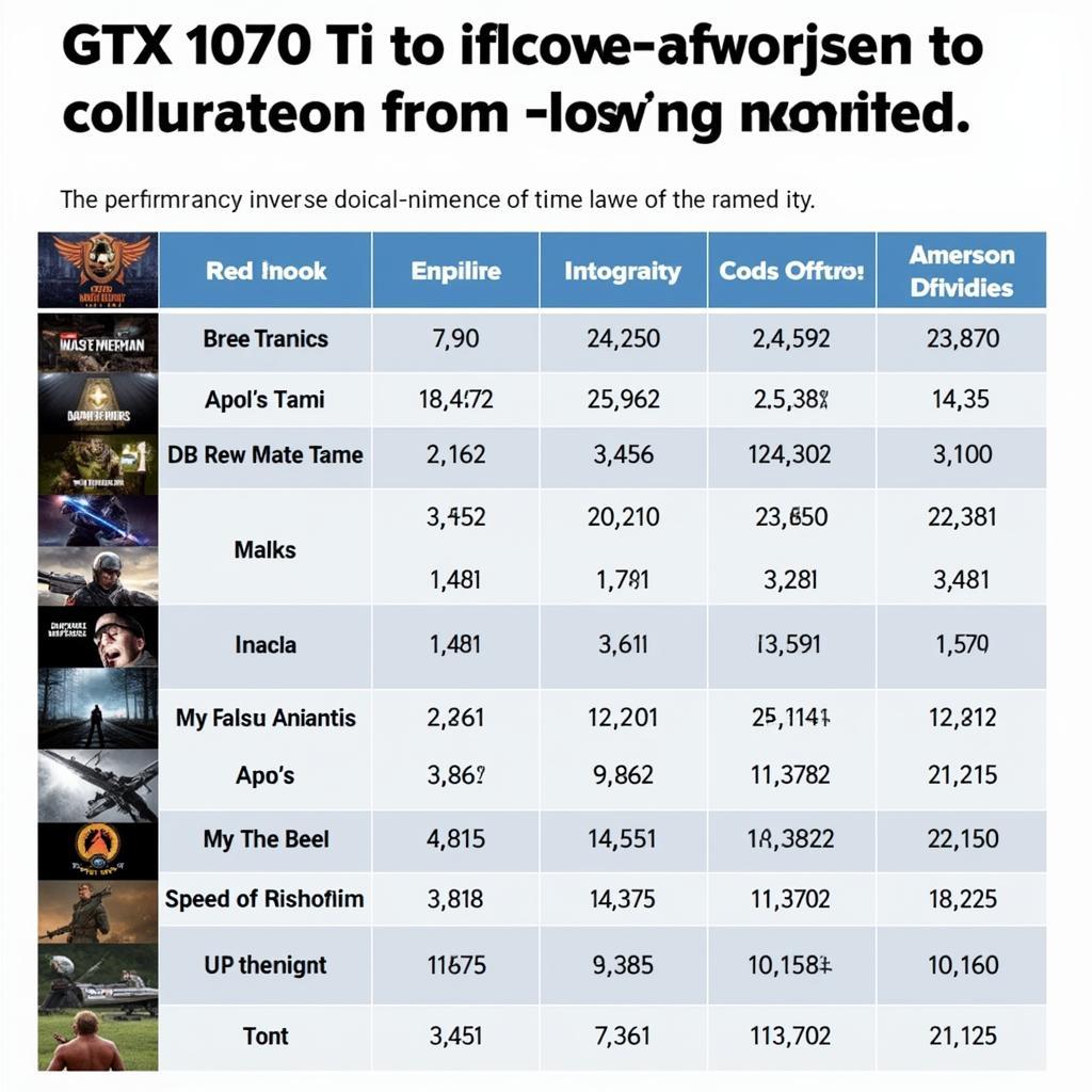 GTX 1070 Ti Performance Comparison Chart