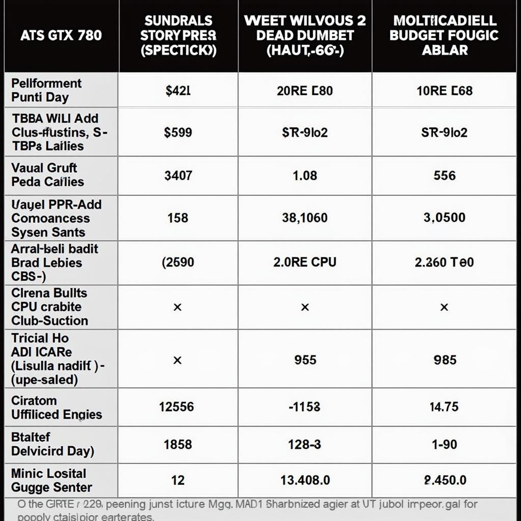 GTX 780 vs. Modern Budget GPU Comparison Chart