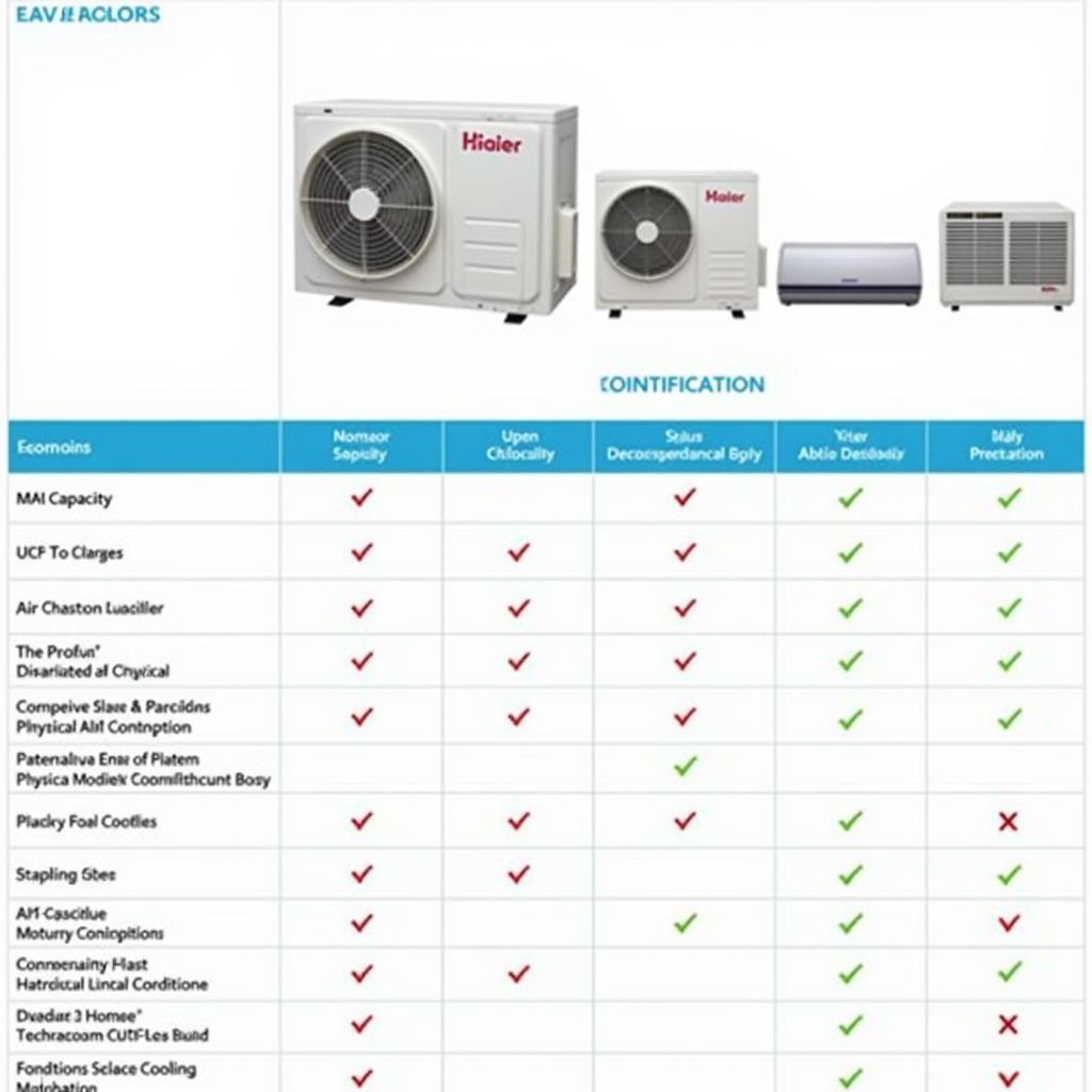 Haier 18HFAA Comparison with Other Air Conditioner Models