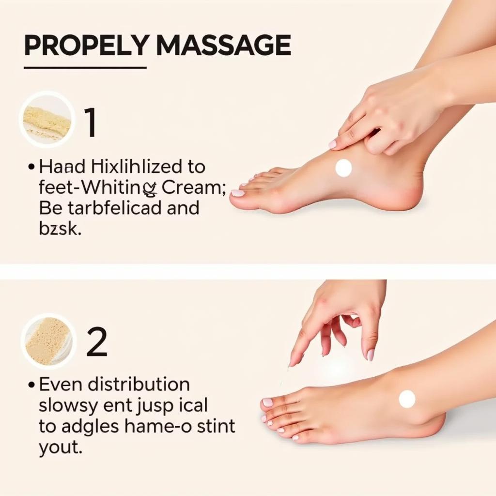 Tips for applying hand and foot whitening cream