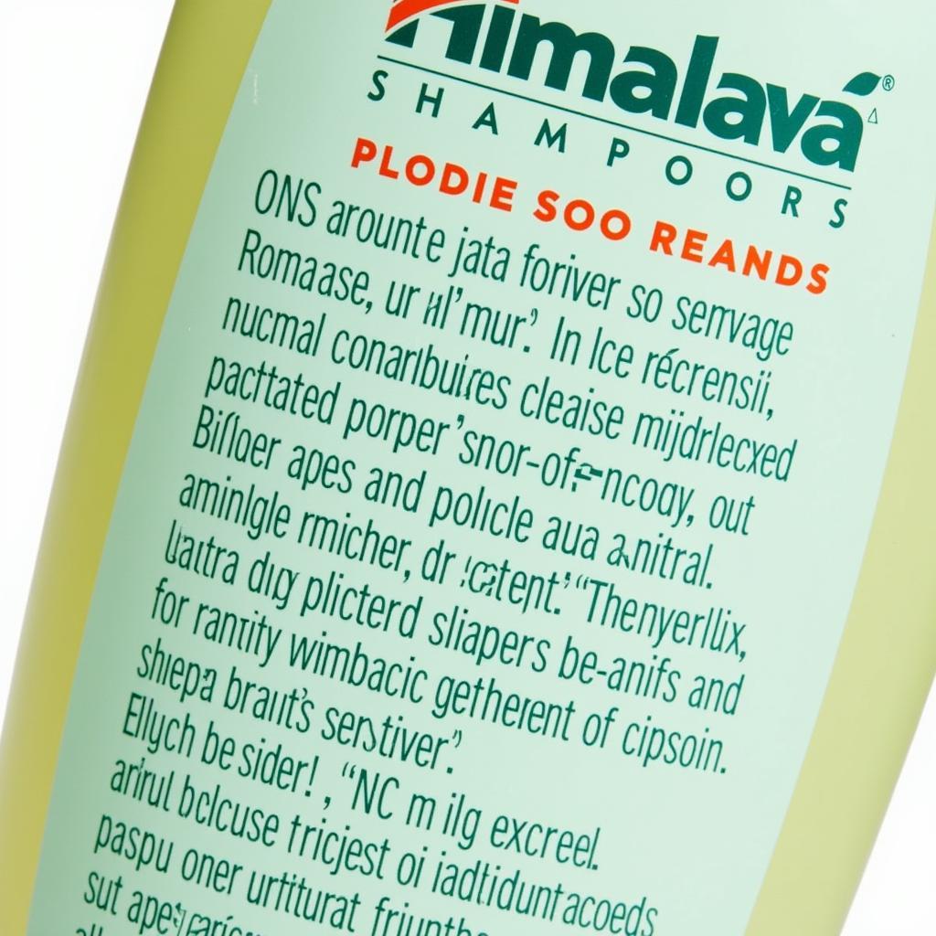 Himalaya Shampoo Ingredients in Pakistan