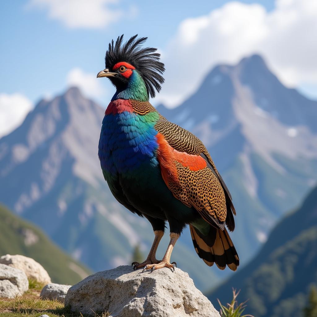 Himalayan Monal, Pakistan's National Bird in its natural habitat