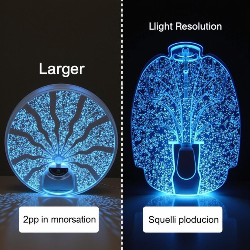 Hologram Fan Sizes and Resolution Comparison