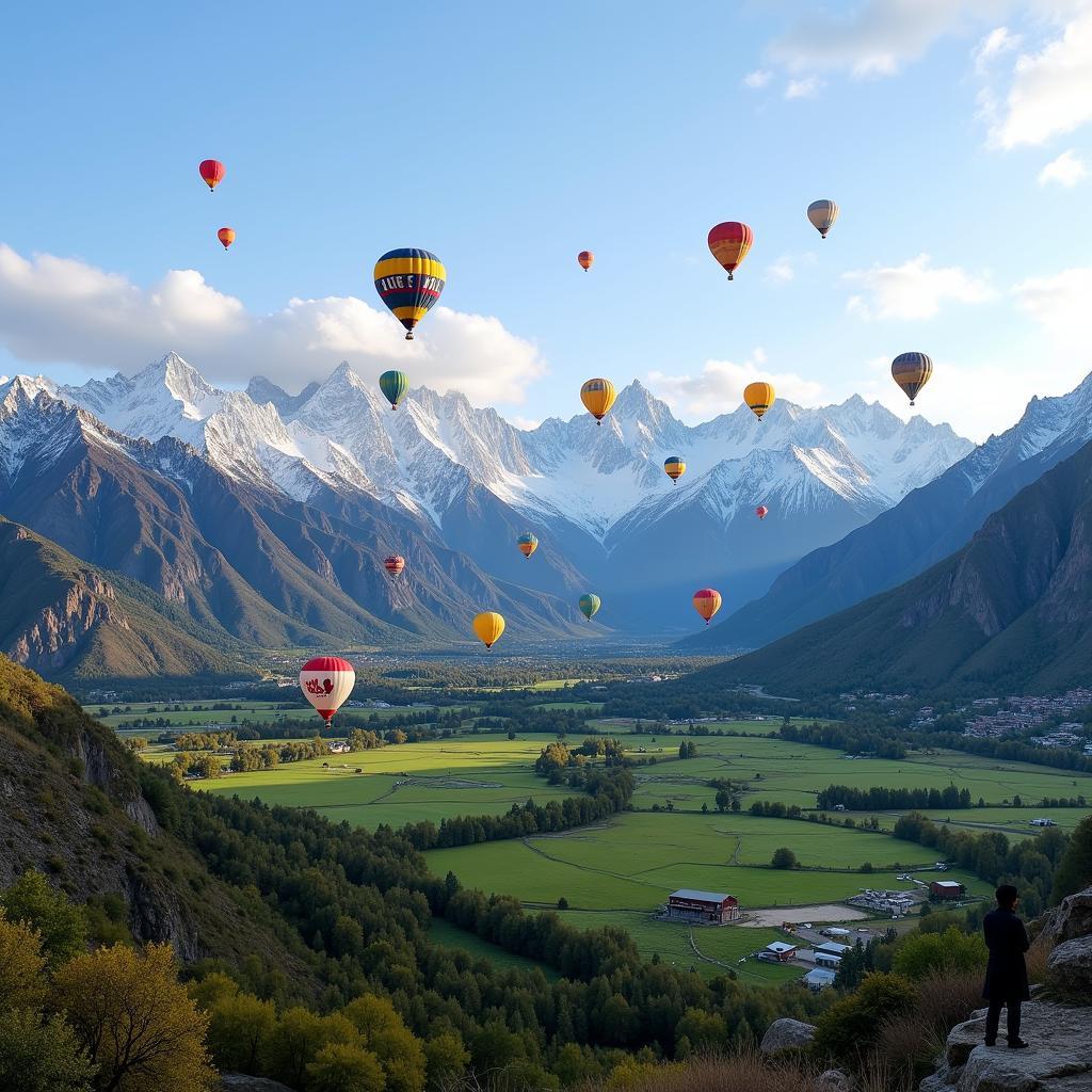 Hot Air Balloon Ride in Hunza Valley, Pakistan