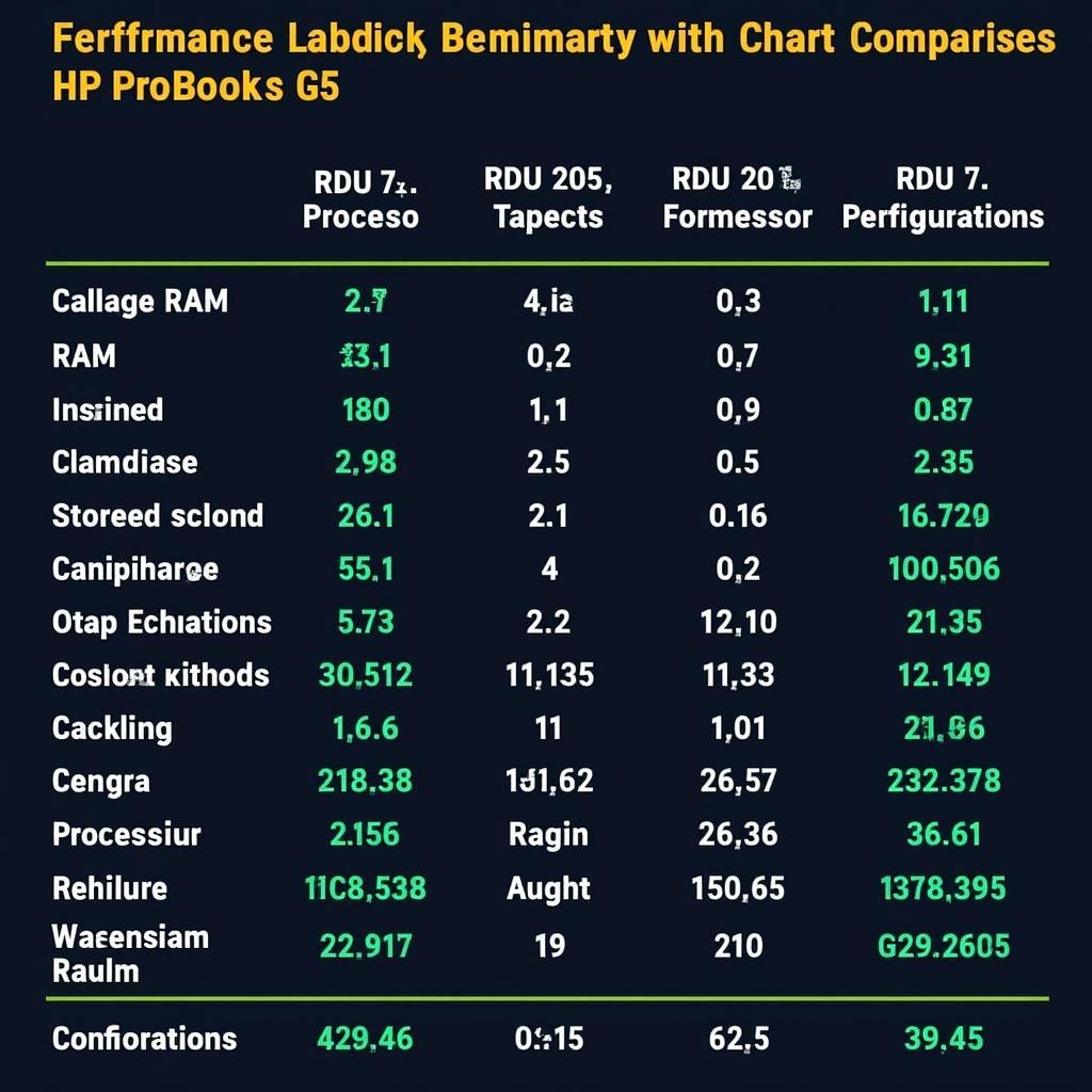 HP ProBook 450 G5 Performance Comparison Chart