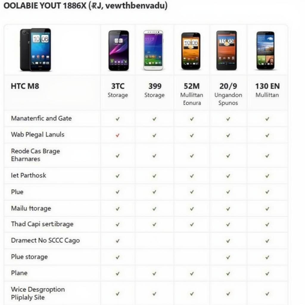 HTC M8 Comparison Chart