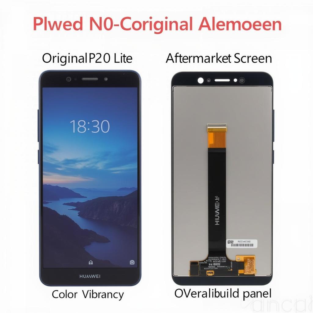 Huawei P20 Lite OEM vs. Aftermarket Panels