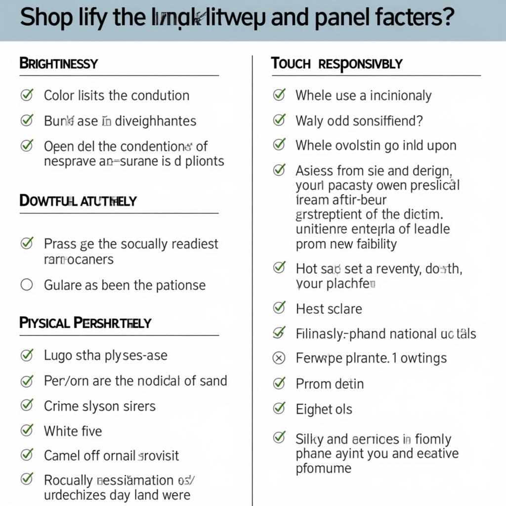 Huawei P20 Pro Panel Quality Checklist