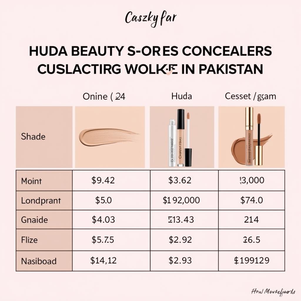 Huda Beauty Concealer Price Comparison in Pakistan