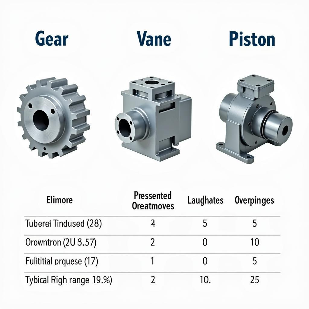 Comparison of Hydraulic Pump Types: Gear, Vane, and Piston Pumps