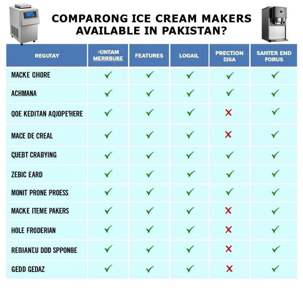 Comparing Ice Cream Maker Features