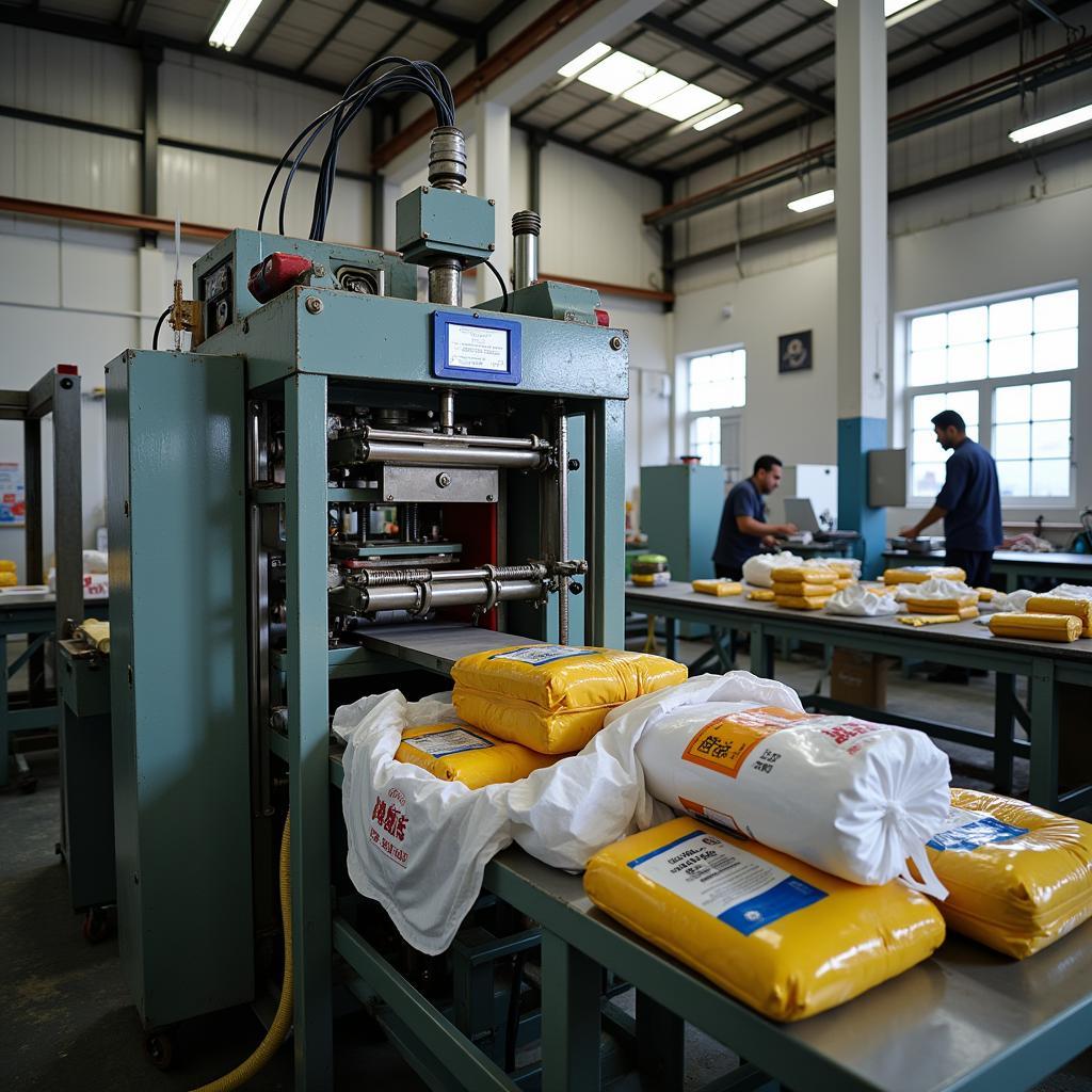 Industrial Sealing Machine in a Pakistani Factory