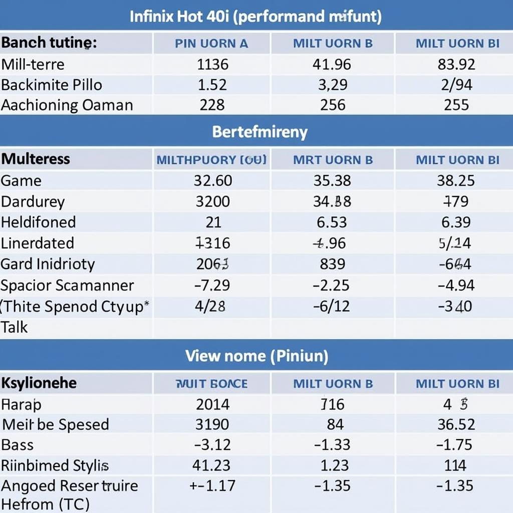 Infinix Hot 40i 8GB 128GB Performance Benchmarks