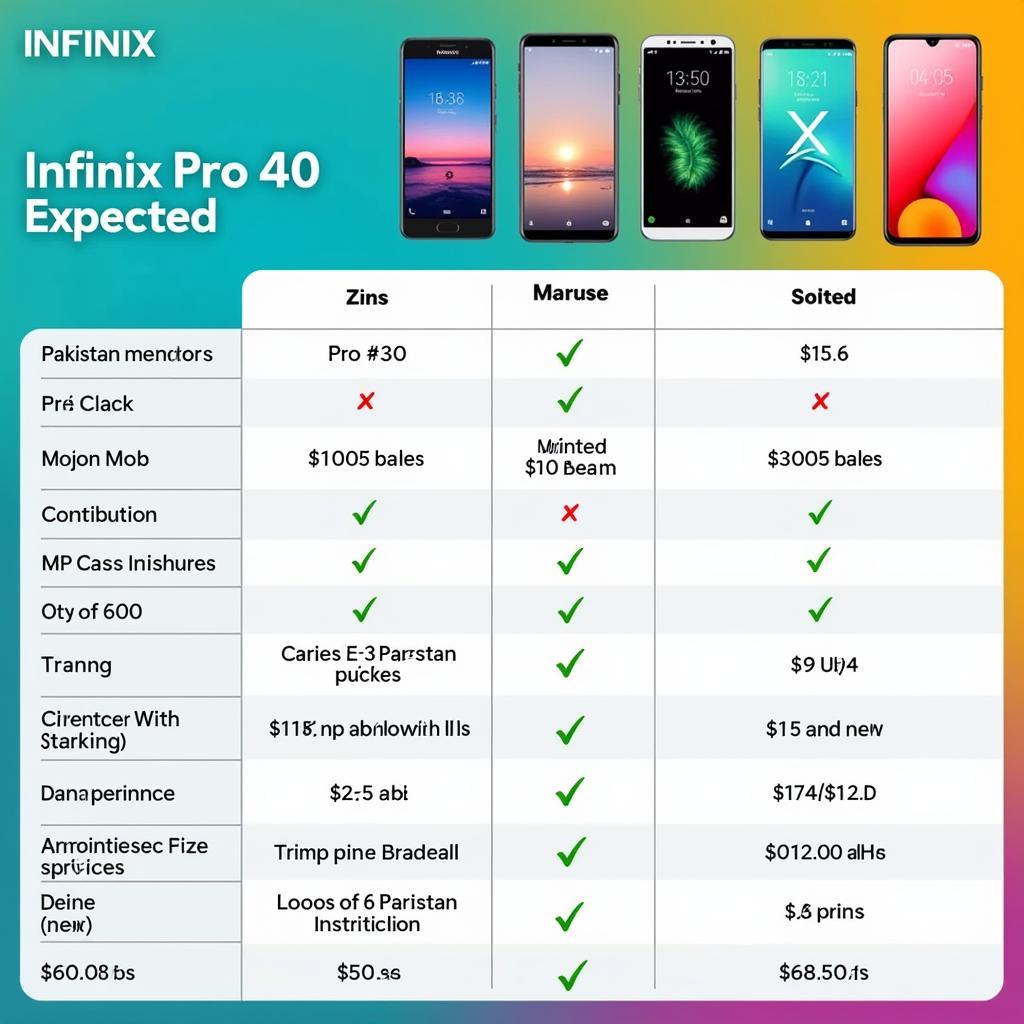 Infinix Pro 40 Price in Pakistan Comparison Chart