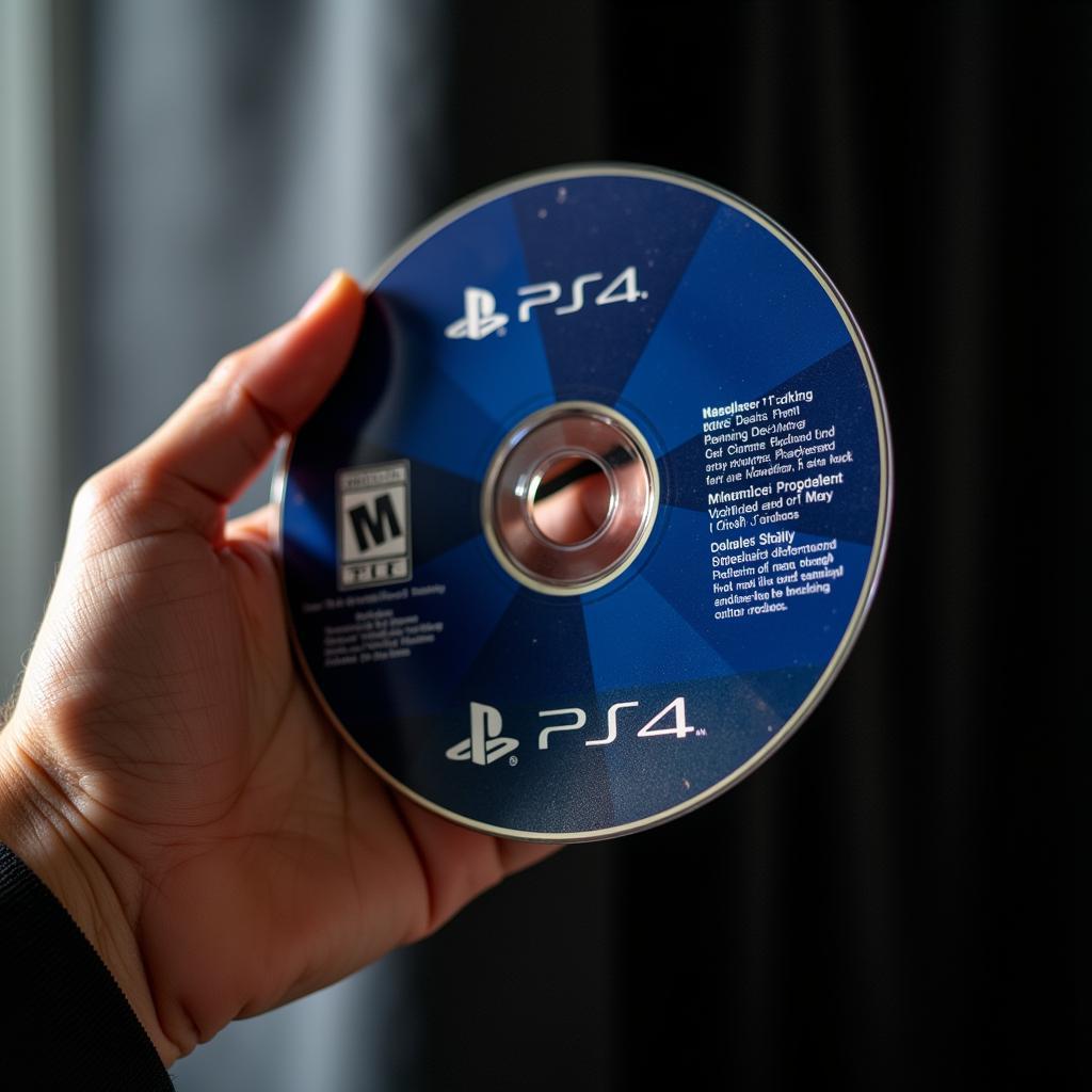 Inspecting a Used PS4 Game Disc