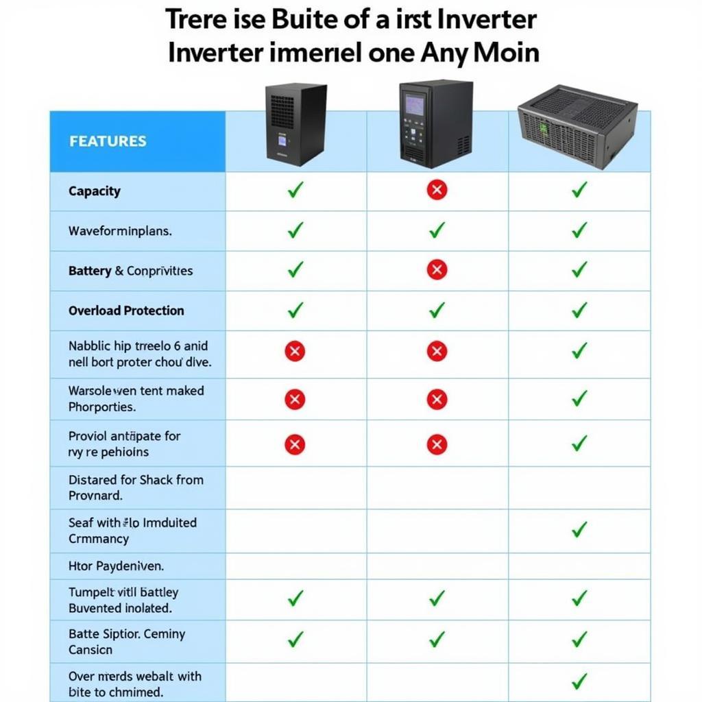 Comparing Inverter Features