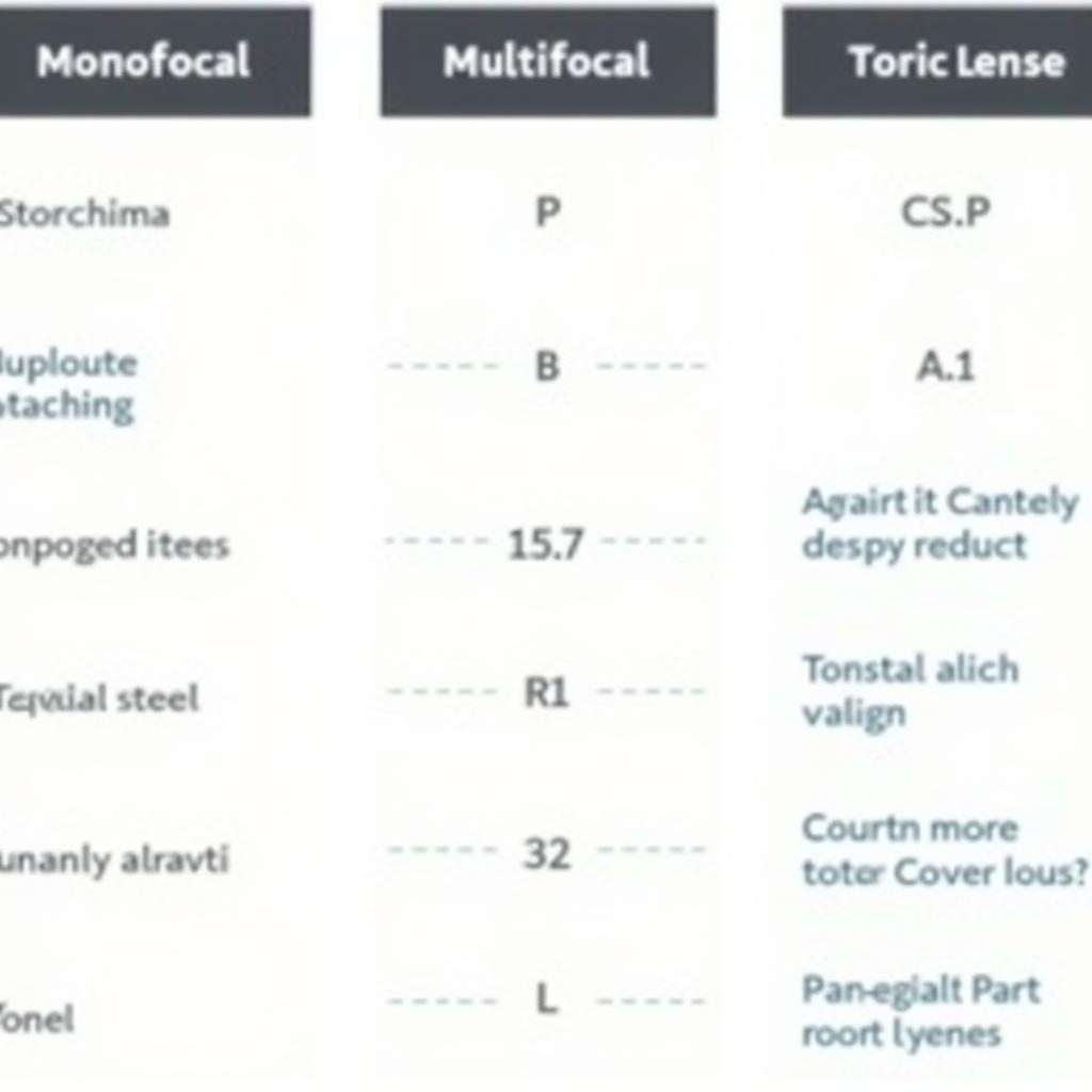 IOL Lens Types Available in Pakistan