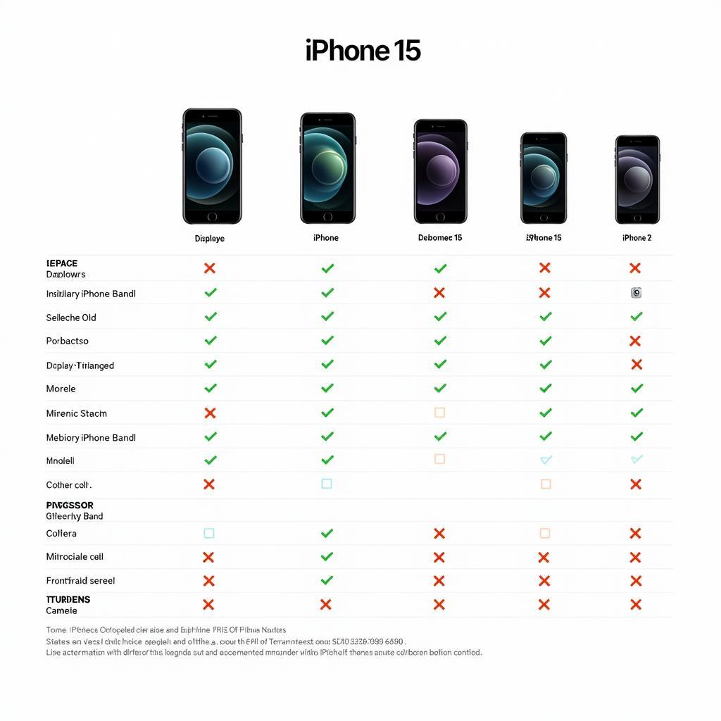 iPhone 15 Specifications Comparison