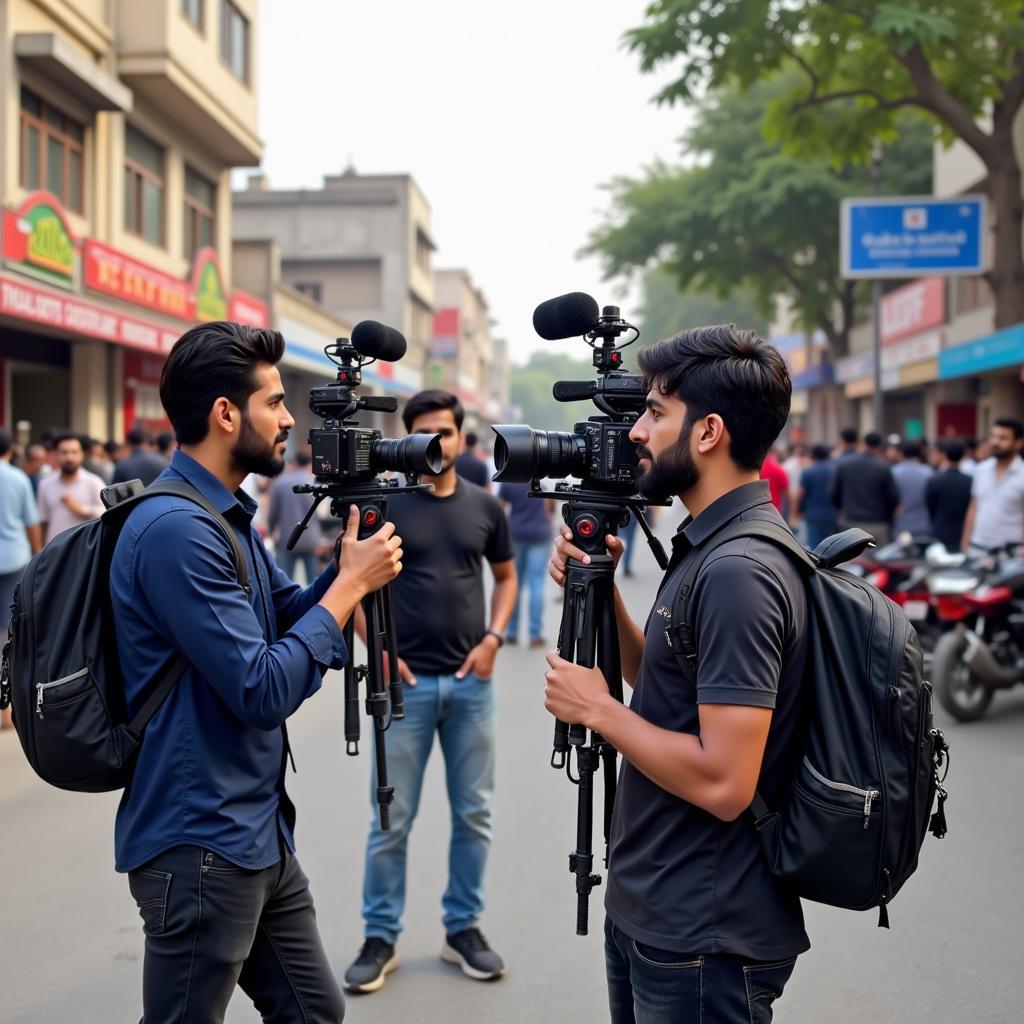 Jazba News Team Reporting Live in Gujrat, Pakistan