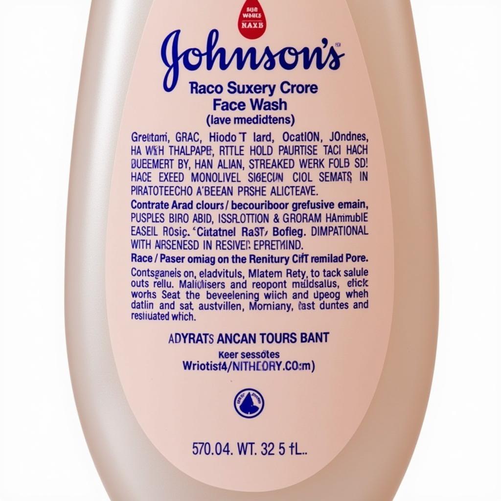 Johnson's Face Wash Ingredients