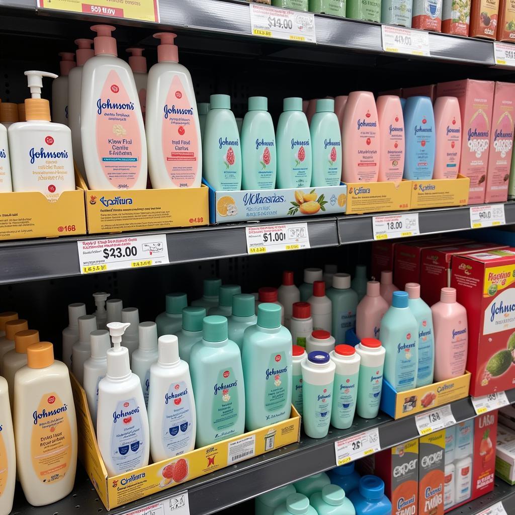 Johnson's Facial Products on Supermarket Shelf