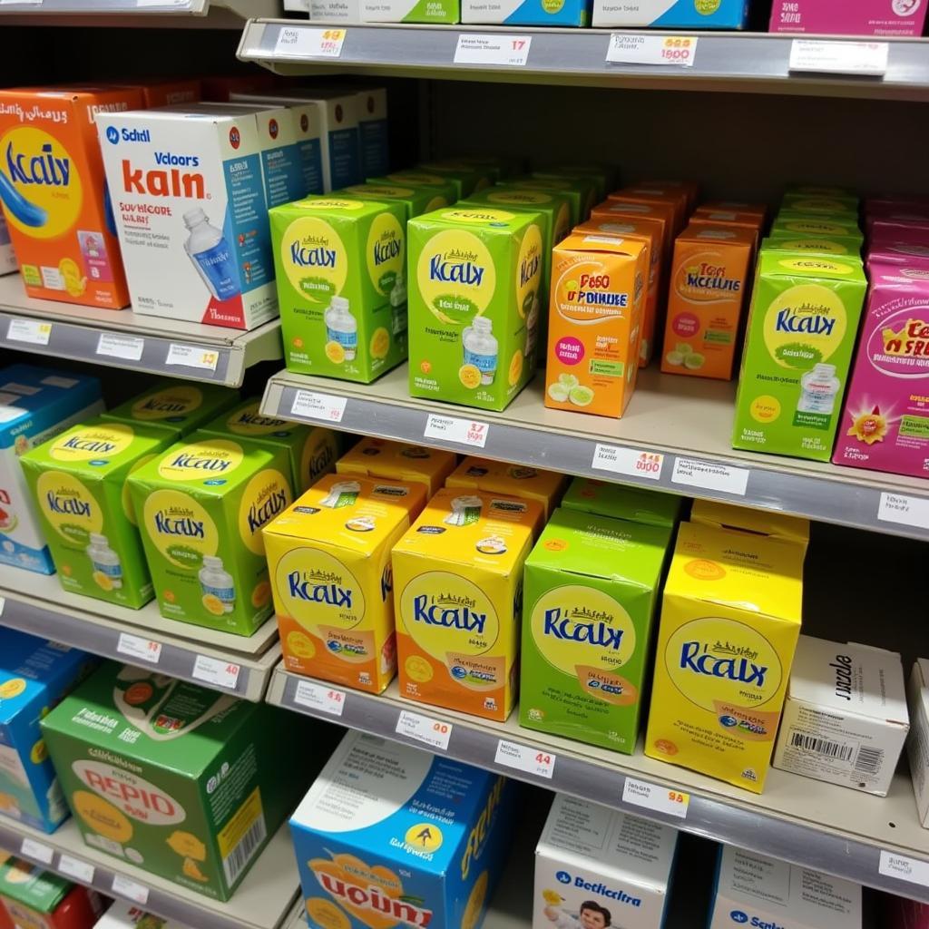 Kalv Sachets in a Pharmacy Display