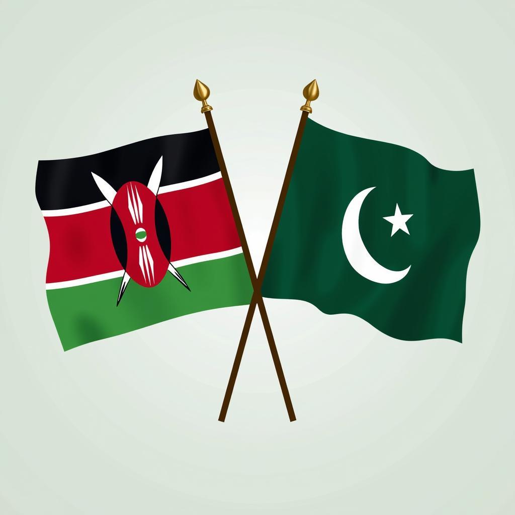 Kenyan and Pakistani Flags Side by Side