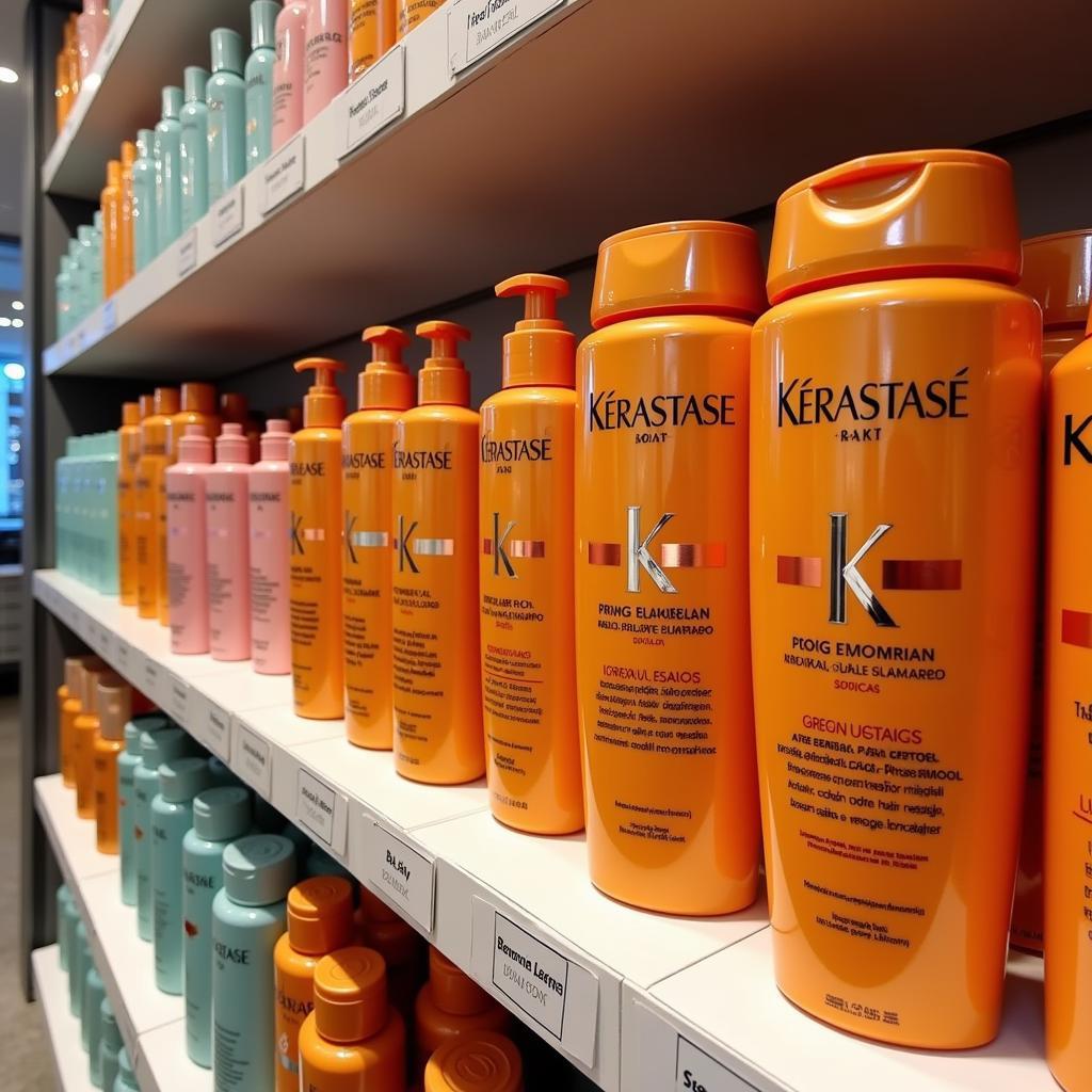 Kerastase Shampoo Bottles Displayed in a Pakistani Beauty Store